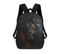 sinyumoney Mochila De 17 Pulgadas Fiery Lion Art Print, Mochila Escolar Impresa En 3D, Bolsa Para El Almuerzo Escolar, Mochila De Viaje, Mochila Para Amigos Para Niñas Y Niños.