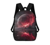 sinyumoney Mochila De 17 Pulgadas Fiery Planet Reflections, Mochila Escolar Impresa En 3D, Bolsa Para El Almuerzo Escolar, Mochila De Viaje, Mochila Para Amigos Para Niñas Y Niños.