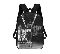 sinyumoney Mochila De 17 Pulgadas Fitness Ignore The Haters, Mochila Escolar Impresa En 3D, Bolsa Para El Almuerzo Escolar, Mochila De Viaje, Mochila Para Amigos Para Niñas Y Niños.