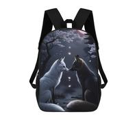 sinyumoney Mochila De 17 Pulgadas Fox Animal Moonlight, Mochila Escolar Impresa En 3D, Bolsa Para El Almuerzo Escolar, Mochila De Viaje, Mochila Para Amigos Para Niñas Y Niños.