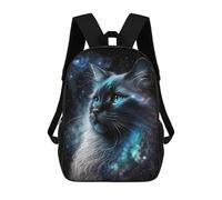 sinyumoney Mochila De 17 Pulgadas Galactic Cat Portrait -2, Mochila Escolar Impresa En 3D, Bolsa Para El Almuerzo Escolar, Mochila De Viaje, Mochila Para Amigos Para Niñas Y Niños.