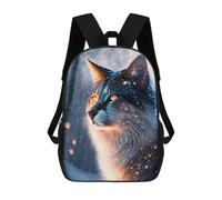 sinyumoney Mochila De 17 Pulgadas Galactic Cat Portrait, Mochila Escolar Impresa En 3D, Bolsa Para El Almuerzo Escolar, Mochila De Viaje, Mochila Para Amigos Para Niñas Y Niños.