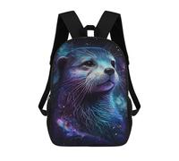 sinyumoney Mochila De 17 Pulgadas Galactic Otter Portrait -1, Mochila Escolar Impresa En 3D, Bolsa Para El Almuerzo Escolar, Mochila De Viaje, Mochila Para Amigos Para Niñas Y Niños.