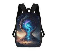 sinyumoney Mochila De 17 Pulgadas Galactic Portal Adventure -1, Mochila Escolar Impresa En 3D, Bolsa Para El Almuerzo Escolar, Mochila De Viaje, Mochila Para Amigos Para Niñas Y Niños.