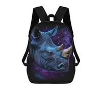 sinyumoney Mochila De 17 Pulgadas Galactic Rhino Cosmic Wildlife Art, Mochila Escolar Impresa En 3D, Bolsa Para El Almuerzo Escolar, Mochila De Viaje, Mochila Para Amigos Para Niñas Y Niños.