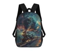 sinyumoney Mochila De 17 Pulgadas Galactic Steam Train Journey -1, Mochila Escolar Impresa En 3D, Bolsa Para El Almuerzo Escolar, Mochila De Viaje, Mochila Para Amigos Para Niñas Y Niños.