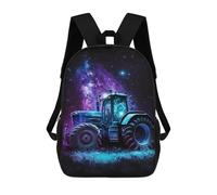sinyumoney Mochila De 17 Pulgadas Galactic Tractor Adventure-3, Mochila Escolar Impresa En 3D, Bolsa Para El Almuerzo Escolar, Mochila De Viaje, Mochila Para Amigos Para Niñas Y Niños.
