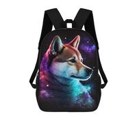 sinyumoney Mochila De 17 Pulgadas Galactic Wolf Portrait -1, Mochila Escolar Impresa En 3D, Bolsa Para El Almuerzo Escolar, Mochila De Viaje, Mochila Para Amigos Para Niñas Y Niños.
