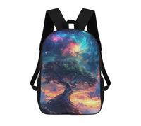 sinyumoney Mochila De 17 Pulgadas Galaxy Tree Wallpaper, Mochila Escolar Impresa En 3D, Bolsa Para El Almuerzo Escolar, Mochila De Viaje, Mochila Para Amigos Para Niñas Y Niños.