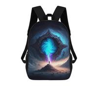 sinyumoney Mochila De 17 Pulgadas Gate to Another World, Mochila Escolar Impresa En 3D, Bolsa Para El Almuerzo Escolar, Mochila De Viaje, Mochila Para Amigos Para Niñas Y Niños.