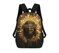 sinyumoney Mochila De 17 Pulgadas Golden Crown of Thorns Artwork, Mochila Escolar Impresa En 3D, Bolsa Para El Almuerzo Escolar, Mochila De Viaje, Mochila Para Amigos Para Niñas Y Niños.