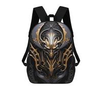 sinyumoney Mochila De 17 Pulgadas Golden Dragon Bone, Mochila Escolar Impresa En 3D, Bolsa Para El Almuerzo Escolar, Mochila De Viaje, Mochila Para Amigos Para Niñas Y Niños.