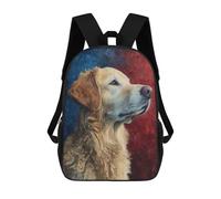 sinyumoney Mochila De 17 Pulgadas Golden Retriever Oil Painting-1, Mochila Escolar Impresa En 3D, Bolsa Para El Almuerzo Escolar, Mochila De Viaje, Mochila Para Amigos Para Niñas Y Niños.