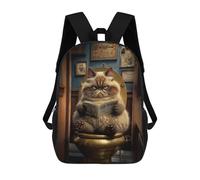 sinyumoney Mochila De 17 Pulgadas Grumpy Cat Reading in Toilet, Mochila Escolar Impresa En 3D, Bolsa Para El Almuerzo Escolar, Mochila De Viaje, Mochila Para Amigos Para Niñas Y Niños.