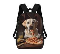 sinyumoney Mochila De 17 Pulgadas Labrador Retriever Pizza, Mochila Escolar Impresa En 3D, Bolsa Para El Almuerzo Escolar, Mochila De Viaje, Mochila Para Amigos Para Niñas Y Niños.