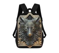 sinyumoney Mochila De 17 Pulgadas Legendary Golden Wolf, Mochila Escolar Impresa En 3D, Bolsa Para El Almuerzo Escolar, Mochila De Viaje, Mochila Para Amigos Para Niñas Y Niños.