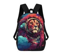 sinyumoney Mochila De 17 Pulgadas Lion Astronaut Space Suit, Mochila Escolar Impresa En 3D, Bolsa Para El Almuerzo Escolar, Mochila De Viaje, Mochila Para Amigos Para Niñas Y Niños.