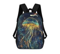 sinyumoney Mochila De 17 Pulgadas Magical Jellyfish in Space, Mochila Escolar Impresa En 3D, Bolsa Para El Almuerzo Escolar, Mochila De Viaje, Mochila Para Amigos Para Niñas Y Niños.