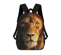 sinyumoney Mochila De 17 Pulgadas Majestic Lion Portrait, Golden Eyes, Mochila Escolar Impresa En 3D, Bolsa Para El Almuerzo Escolar, Mochila De Viaje, Mochila Para Amigos Para Niñas Y Niños.