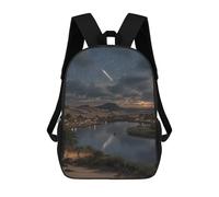 sinyumoney Mochila De 17 Pulgadas Meteor Shower Over Desert Oasis, Mochila Escolar Impresa En 3D, Bolsa Para El Almuerzo Escolar, Mochila De Viaje, Mochila Para Amigos Para Niñas Y Niños.