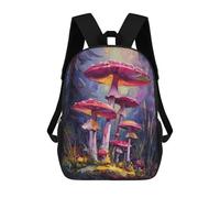 sinyumoney Mochila De 17 Pulgadas Mystical Forest Mushrooms, Mochila Escolar Impresa En 3D, Bolsa Para El Almuerzo Escolar, Mochila De Viaje, Mochila Para Amigos Para Niñas Y Niños.