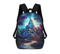 sinyumoney Mochila De 17 Pulgadas Mystical Mountain Peak, Mochila Escolar Impresa En 3D, Bolsa Para El Almuerzo Escolar, Mochila De Viaje, Mochila Para Amigos Para Niñas Y Niños.