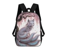 sinyumoney Mochila De 17 Pulgadas Nine-tailed Fox Under Cherry Blossoms, Mochila Escolar Impresa En 3D, Bolsa Para El Almuerzo Escolar, Mochila De Viaje, Mochila Para Amigos Para Niñas Y Niños.