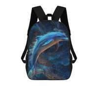 sinyumoney Mochila De 17 Pulgadas Oceanic Delight Dolphin Dance, Mochila Escolar Impresa En 3D, Bolsa Para El Almuerzo Escolar, Mochila De Viaje, Mochila Para Amigos Para Niñas Y Niños.