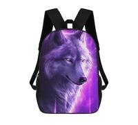 sinyumoney Mochila De 17 Pulgadas Purple Wolf Spirit Art Print-1, Mochila Escolar Impresa En 3D, Bolsa Para El Almuerzo Escolar, Mochila De Viaje, Mochila Para Amigos Para Niñas Y Niños.