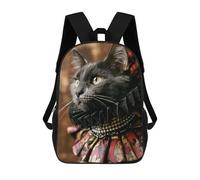 sinyumoney Mochila De 17 Pulgadas Royal Cat in Costume, Mochila Escolar Impresa En 3D, Bolsa Para El Almuerzo Escolar, Mochila De Viaje, Mochila Para Amigos Para Niñas Y Niños.