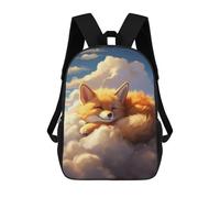 sinyumoney Mochila De 17 Pulgadas Sleeping Fox on Clouds, Mochila Escolar Impresa En 3D, Bolsa Para El Almuerzo Escolar, Mochila De Viaje, Mochila Para Amigos Para Niñas Y Niños.