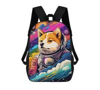 sinyumoney Mochila De 17 Pulgadas Space Dog Adventure-365, Mochila Escolar Impresa En 3D, Bolsa Para El Almuerzo Escolar, Mochila De Viaje, Mochila Para Amigos Para Niñas Y Niños.