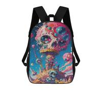 sinyumoney Mochila De 17 Pulgadas Space Skull, Mochila Escolar Impresa En 3D, Bolsa Para El Almuerzo Escolar, Mochila De Viaje, Mochila Para Amigos Para Niñas Y Niños.