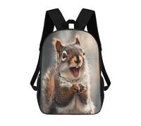 sinyumoney Mochila De 17 Pulgadas Squirrel with Open Mouth, Mochila Escolar Impresa En 3D, Bolsa Para El Almuerzo Escolar, Mochila De Viaje, Mochila Para Amigos Para Niñas Y Niños.