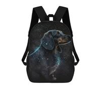 sinyumoney Mochila De 17 Pulgadas Starry Night Dachshund Art Print, Mochila Escolar Impresa En 3D, Bolsa Para El Almuerzo Escolar, Mochila De Viaje, Mochila Para Amigos Para Niñas Y Niños.