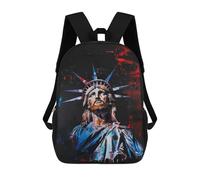 sinyumoney Mochila De 17 Pulgadas Statue of Liberty Art Print -2, Mochila Escolar Impresa En 3D, Bolsa Para El Almuerzo Escolar, Mochila De Viaje, Mochila Para Amigos Para Niñas Y Niños.