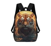 sinyumoney Mochila De 17 Pulgadas Tiger in Water, Mochila Escolar Impresa En 3D, Bolsa Para El Almuerzo Escolar, Mochila De Viaje, Mochila Para Amigos Para Niñas Y Niños.