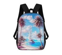 sinyumoney Mochila De 17 Pulgadas Tropical Sails, Mochila Escolar Impresa En 3D, Bolsa Para El Almuerzo Escolar, Mochila De Viaje, Mochila Para Amigos Para Niñas Y Niños.