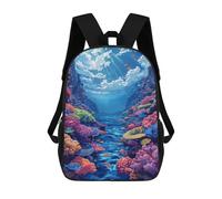 sinyumoney Mochila De 17 Pulgadas Underwater Paradise Coral Reef, Mochila Escolar Impresa En 3D, Bolsa Para El Almuerzo Escolar, Mochila De Viaje, Mochila Para Amigos Para Niñas Y Niños.
