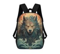 sinyumoney Mochila De 17 Pulgadas Unreal Magical Wolf, Mochila Escolar Impresa En 3D, Bolsa Para El Almuerzo Escolar, Mochila De Viaje, Mochila Para Amigos Para Niñas Y Niños.