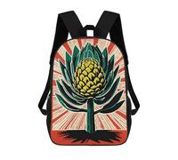 sinyumoney Mochila De 17 Pulgadas Vintage Artichoke Linocut, Mochila Escolar Impresa En 3D, Bolsa Para El Almuerzo Escolar, Mochila De Viaje, Mochila Para Amigos Para Niñas Y Niños.