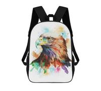 sinyumoney Mochila De 17 Pulgadas Watercolor Bald Eagle Art, Mochila Escolar Impresa En 3D, Bolsa Para El Almuerzo Escolar, Mochila De Viaje, Mochila Para Amigos Para Niñas Y Niños.