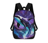 sinyumoney Mochila De 17 Pulgadas Whale in Space Art Print-9, Mochila Escolar Impresa En 3D, Bolsa Para El Almuerzo Escolar, Mochila De Viaje, Mochila Para Amigos Para Niñas Y Niños.