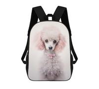 sinyumoney Mochila De 17 Pulgadas White Poodle Pink Mood, Mochila Escolar Impresa En 3D, Bolsa Para El Almuerzo Escolar, Mochila De Viaje, Mochila Para Amigos Para Niñas Y Niños.