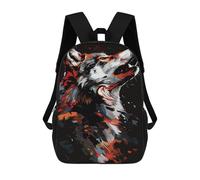sinyumoney Mochila De 17 Pulgadas Wild Wolf Art Print -1, Mochila Escolar Impresa En 3D, Bolsa Para El Almuerzo Escolar, Mochila De Viaje, Mochila Para Amigos Para Niñas Y Niños.