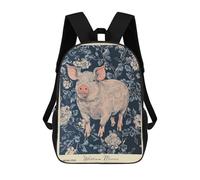 sinyumoney Mochila De 17 Pulgadas William Morris Pig Floral, Mochila Escolar Impresa En 3D, Bolsa Para El Almuerzo Escolar, Mochila De Viaje, Mochila Para Amigos Para Niñas Y Niños.