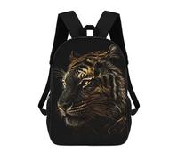 sinyumoney Mochila De Moda Impresa En 3D Para Niños Black Gold Tiger Mochila Escolar Para Niños Y Niñas, Mochilas Escolares Para Primaria, Mochilas Para Adolescentes 17inch