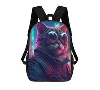 sinyumoney Mochila De Moda Impresa En 3D Para Niños Cat Glasses Jacket City Mochila Escolar Para Niños Y Niñas, Mochilas Escolares Para Primaria, Mochilas Para Adolescentes 17inch