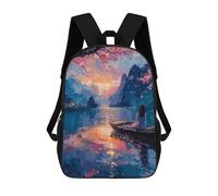 sinyumoney Mochila De Moda Impresa En 3D Para Niños Cherry Blossom Lake Mochila Escolar Para Niños Y Niñas, Mochilas Escolares Para Primaria, Mochilas Para Adolescentes 17inch