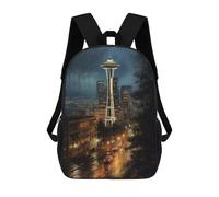 sinyumoney Mochila De Moda Impresa En 3D Para Niños Emerald City Seattle USA Mochila Escolar Para Niños Y Niñas, Mochilas Escolares Para Primaria, Mochilas Para Adolescentes 17inch